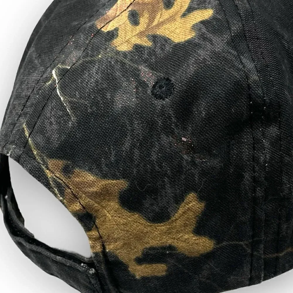 Outdoor Edge Realtree Antler Logo Hunting Camo Canvas Cap Hat Snapback OSFM Flaw